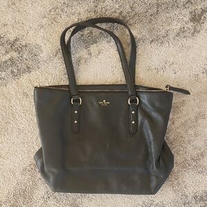 Kate Spade Charcoal Leather Tote